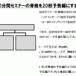 セミナーの骨格を20秒の予告編にする